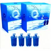 Elite Water Filter Lasting 6 Months-Efficient Long-Life Elite Filter, Replacement for Brita Pitcher Water Filter and Dispensers, Etc.,BPA FREE,4 Count(Blue)